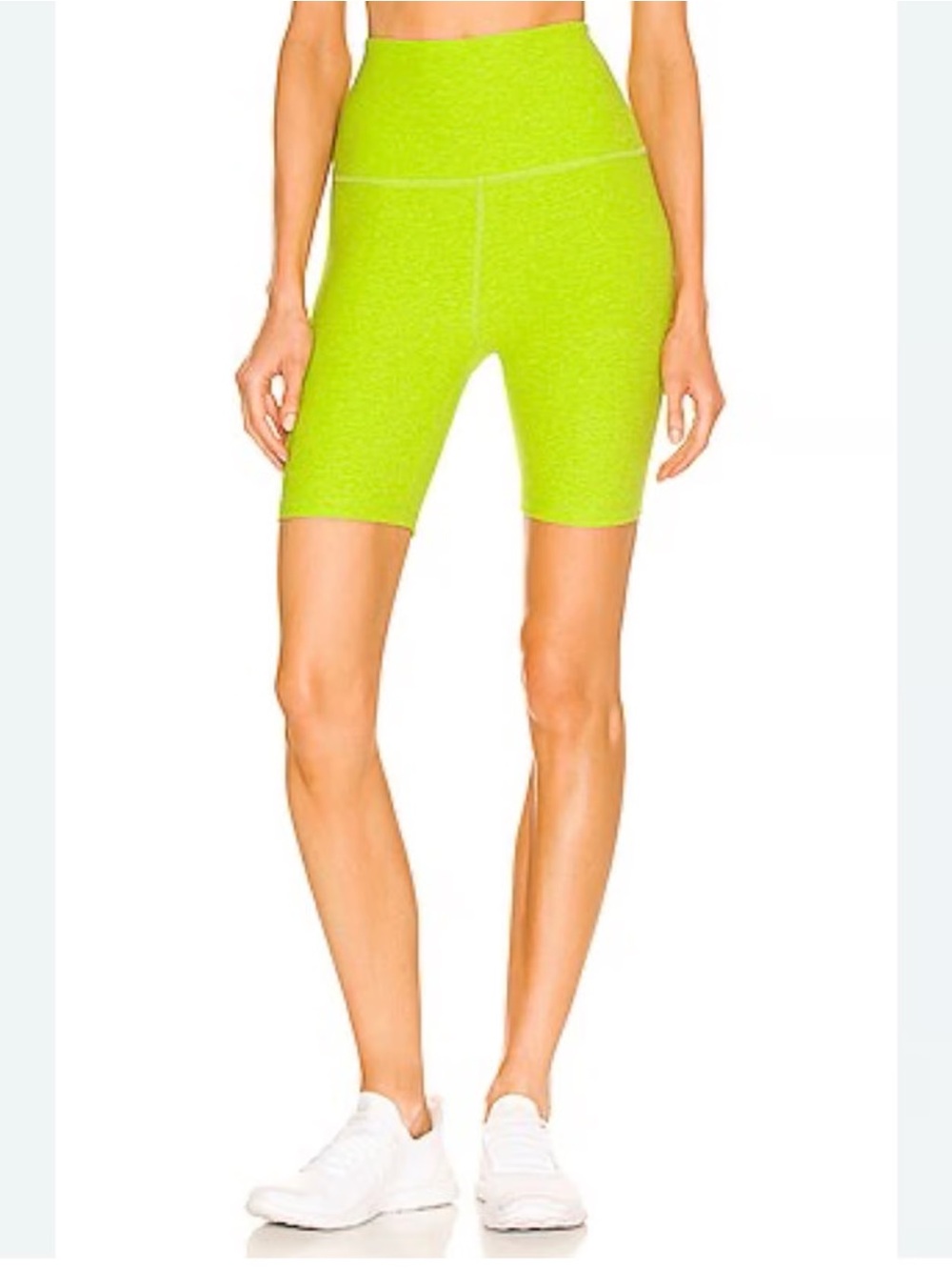 Beyond Yoga Spacedye High Waist Biker Shorts Matcha Green Lime Made in USA XS